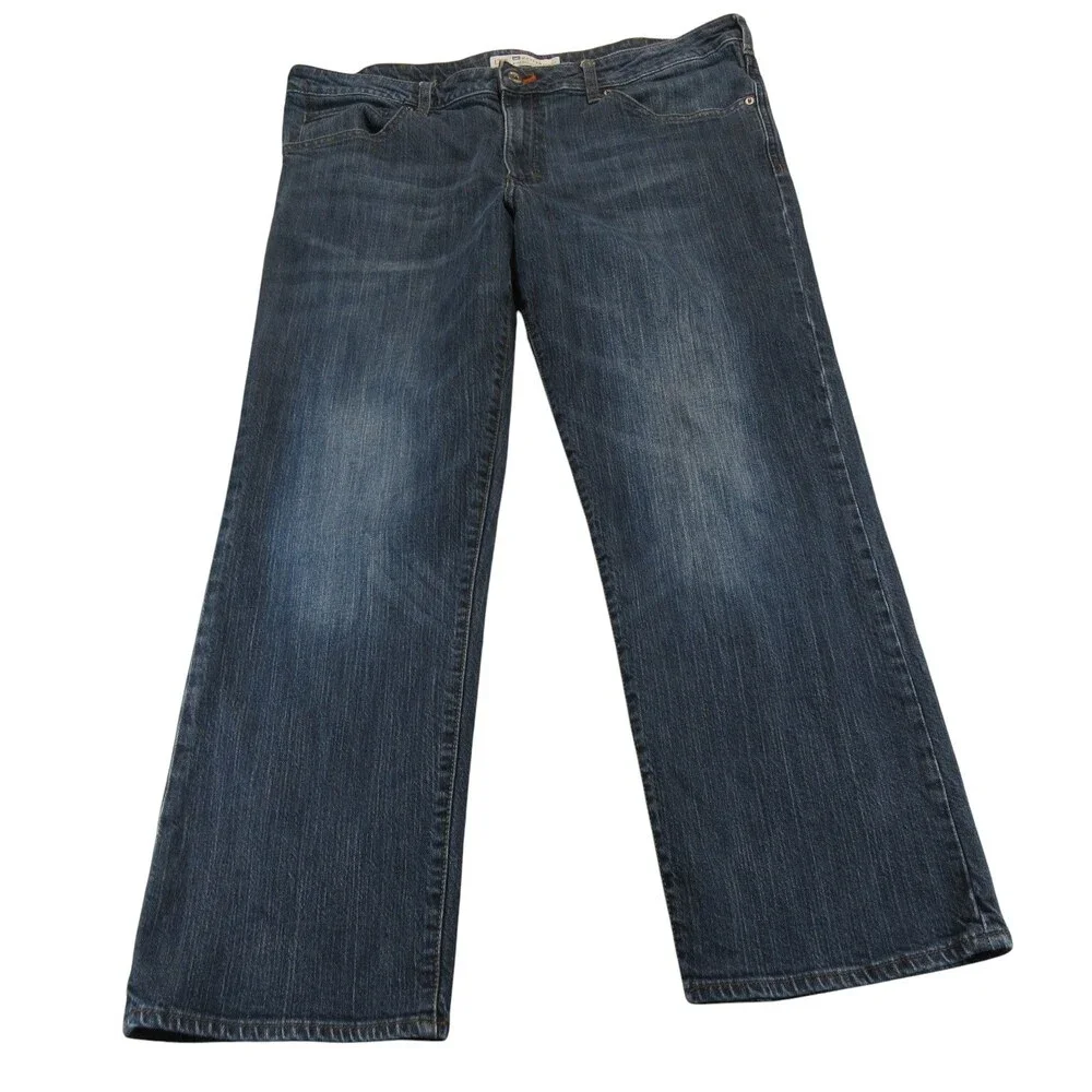 Lee Mens Jeans L342 40 x 30‎ Straight Fit Stretch Cotton Spandex Dark Wash